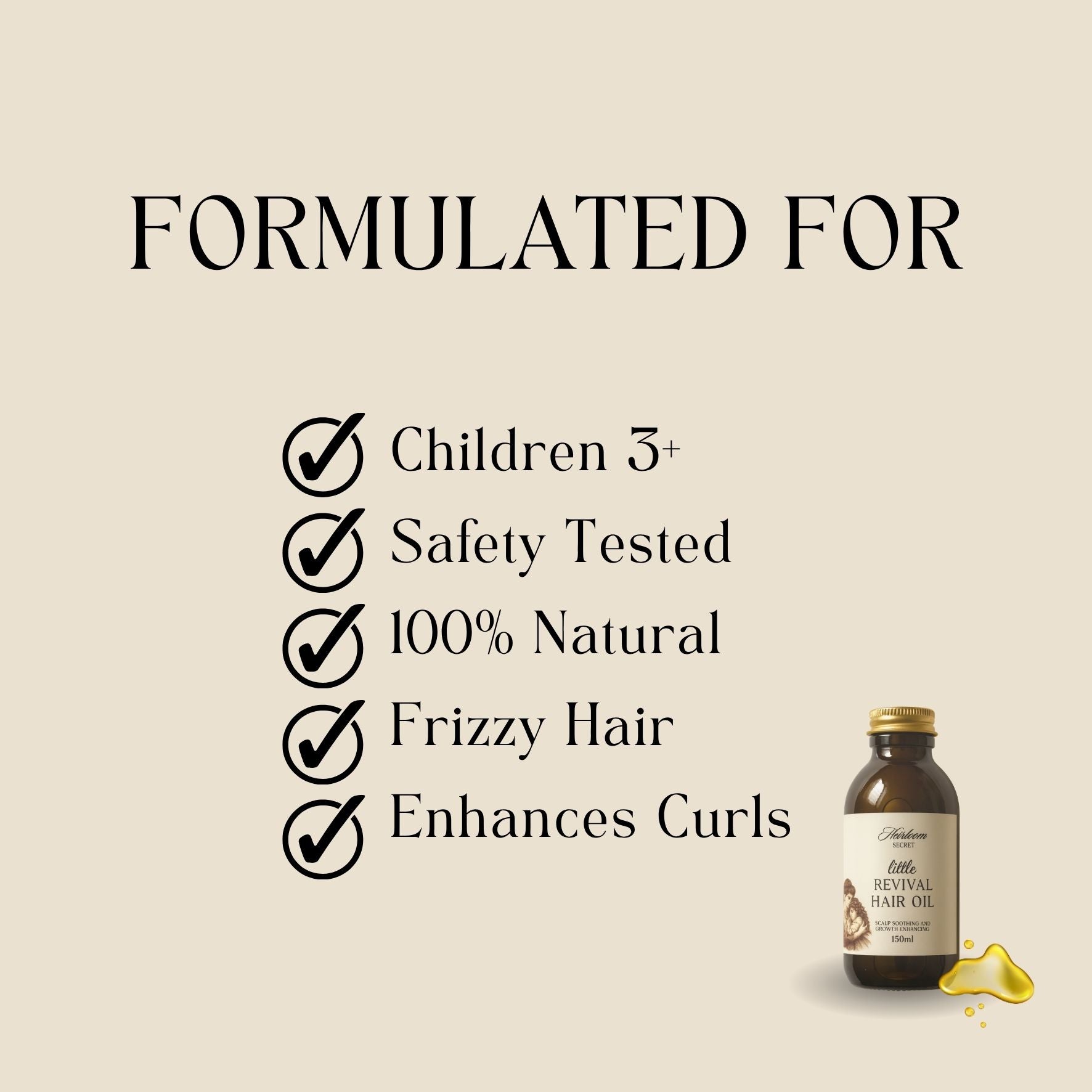 Little Revival Hair Oil 150ml | For Dry Scalp & Hair Softening & Growth