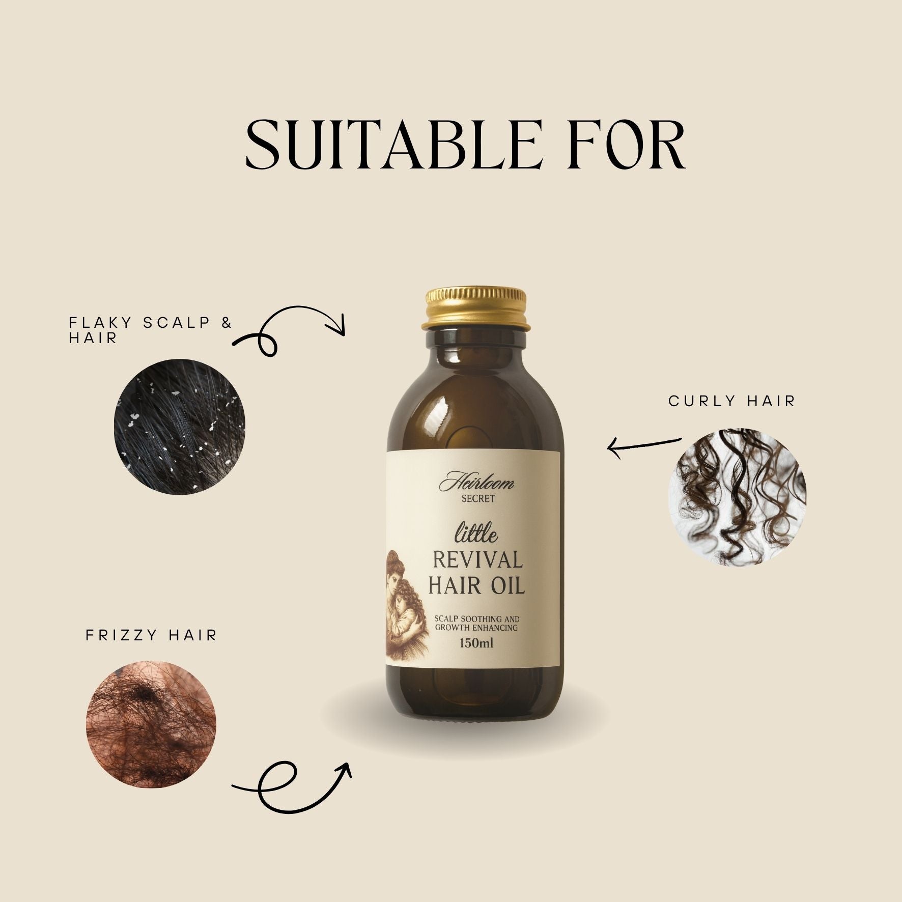 Little Revival Hair Oil 150ml | For Dry Scalp & Hair Softening & Growth