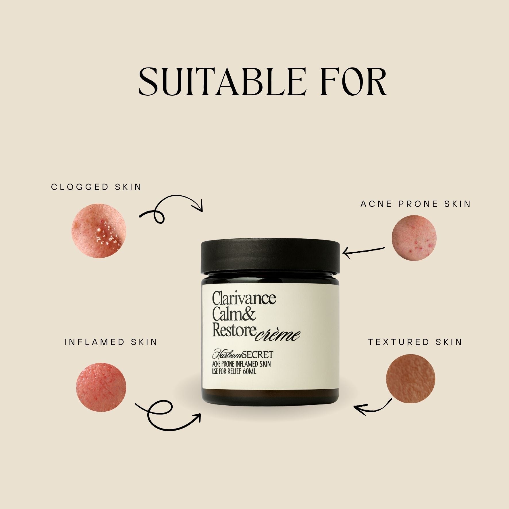 Clarivance Calm & Restore Creme 60ml | For Inflamed Acne