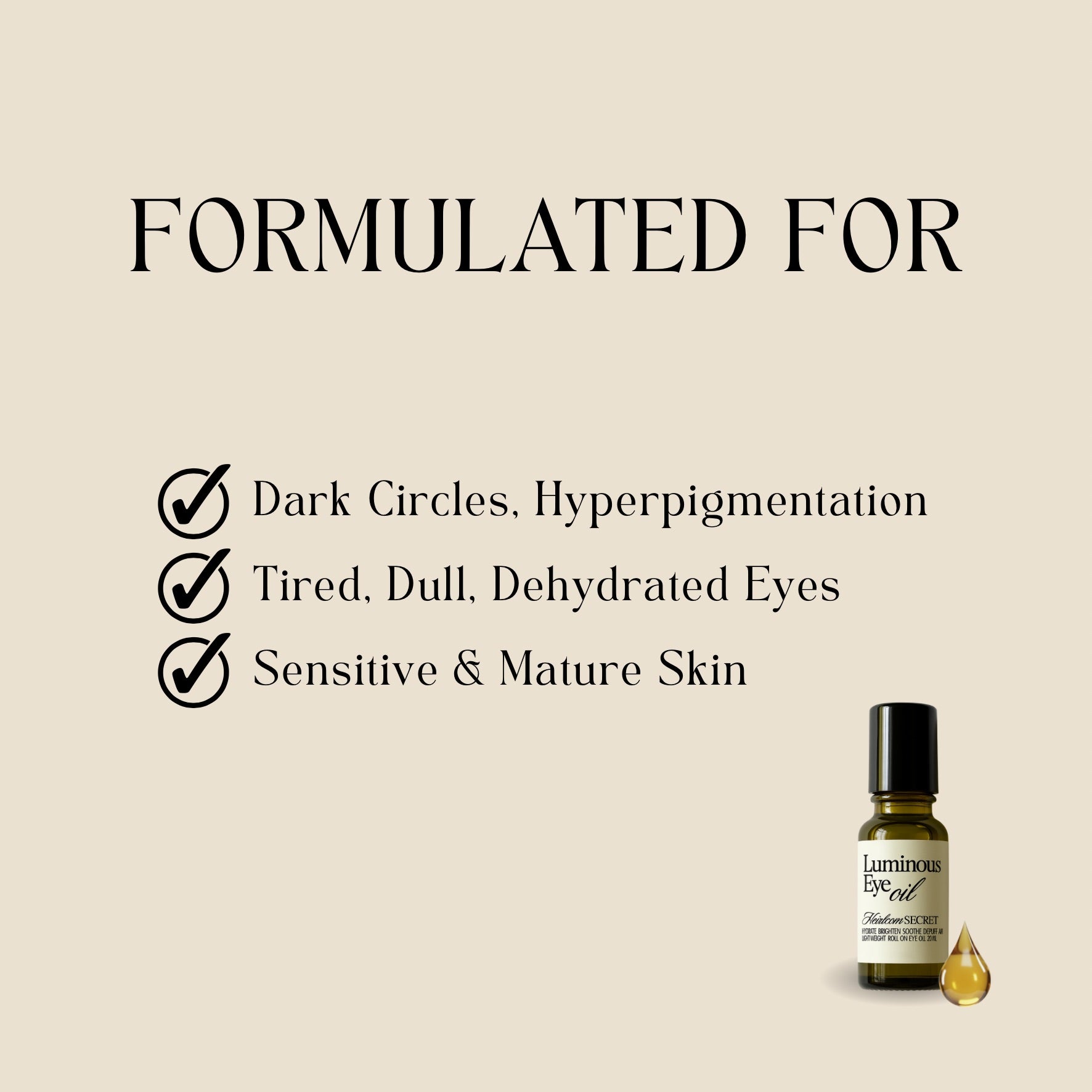 Luminous Eye Oil 20ml | For Hyperpigmentation Dark Circles