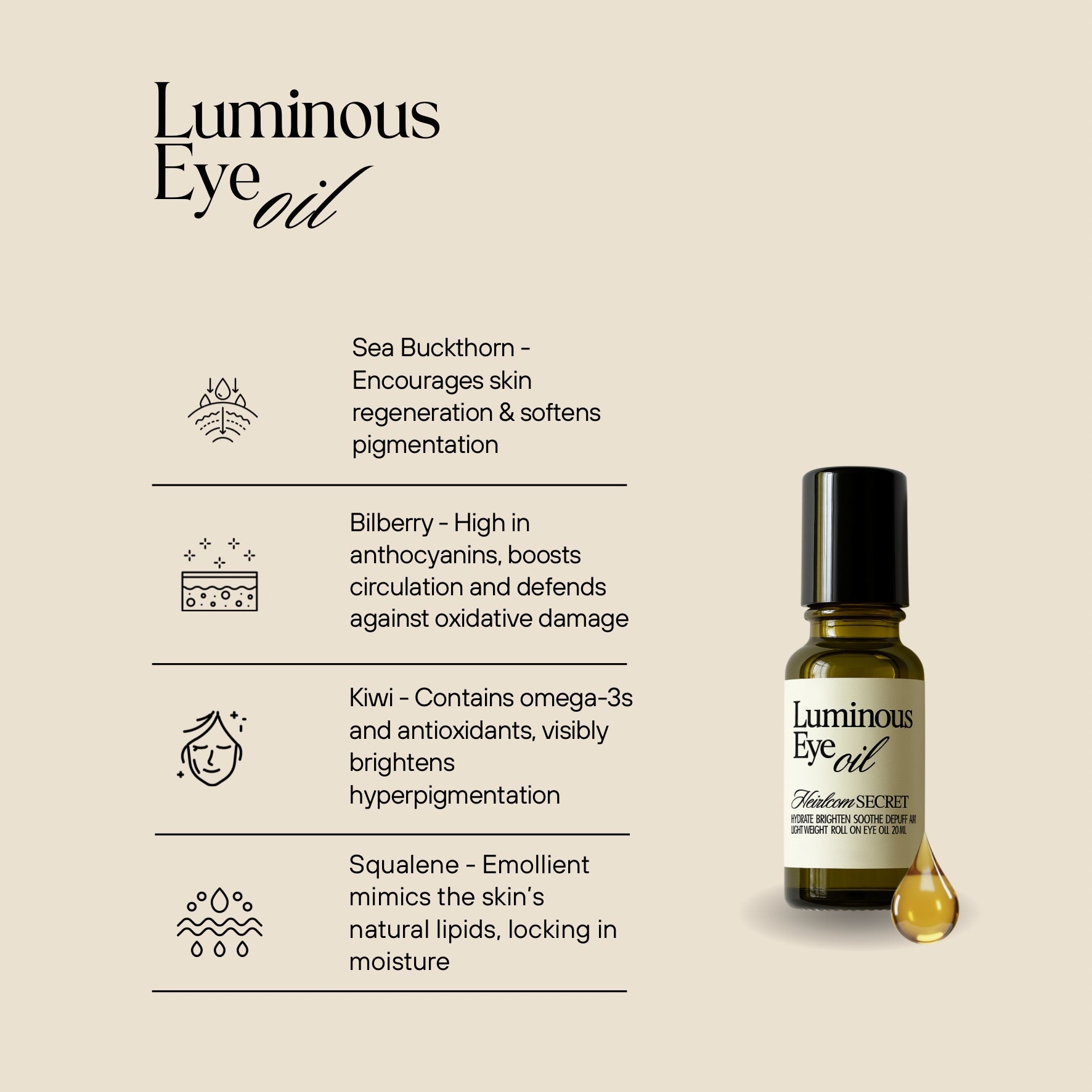 Luminous Eye Oil 20ml | For Hyperpigmentation Dark Circles