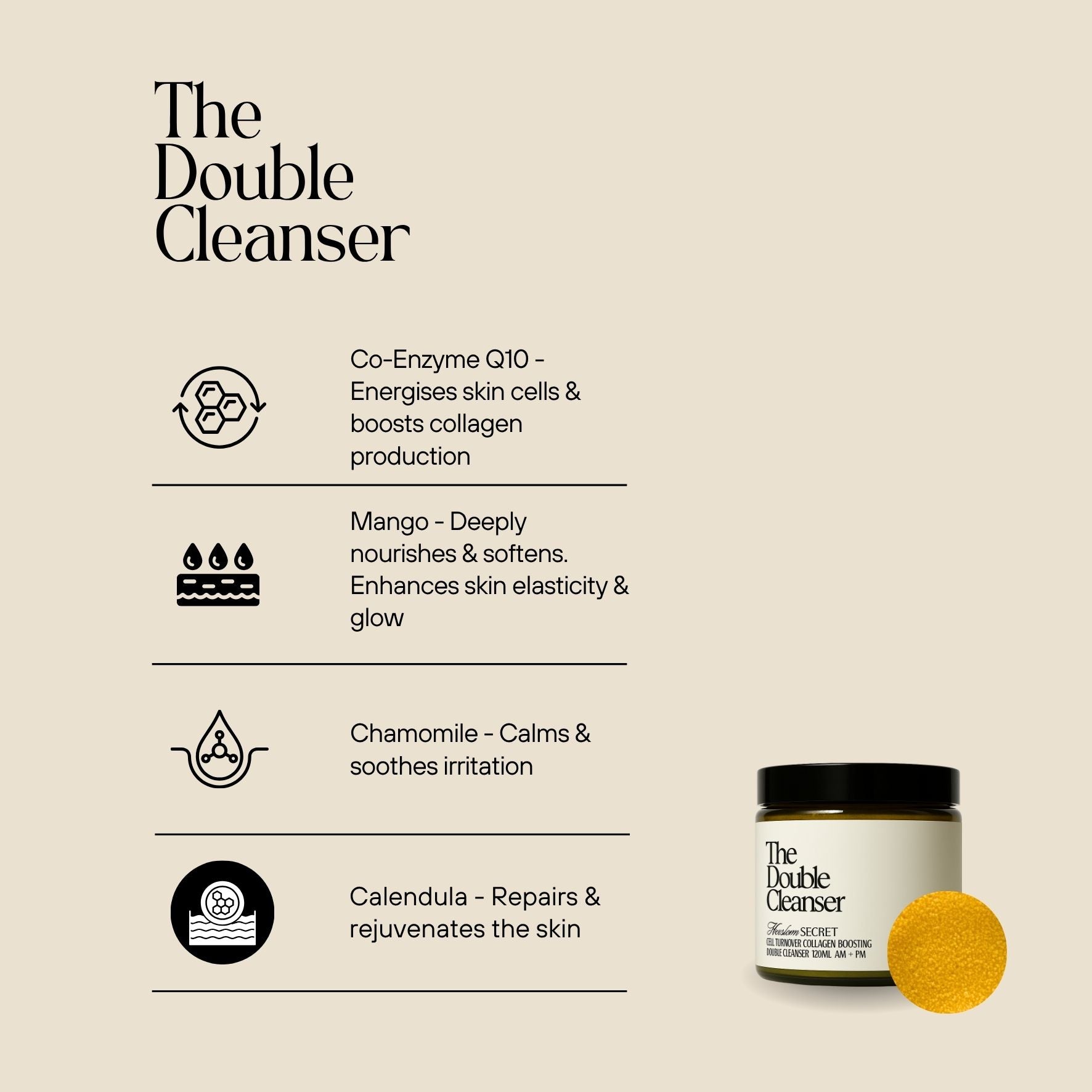 The Double Cleanser 120ml | Anti-Aging Cleansing Balm For Dull Skin